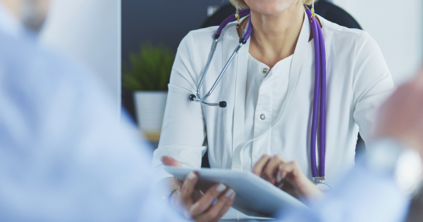 Doctor talking to patient