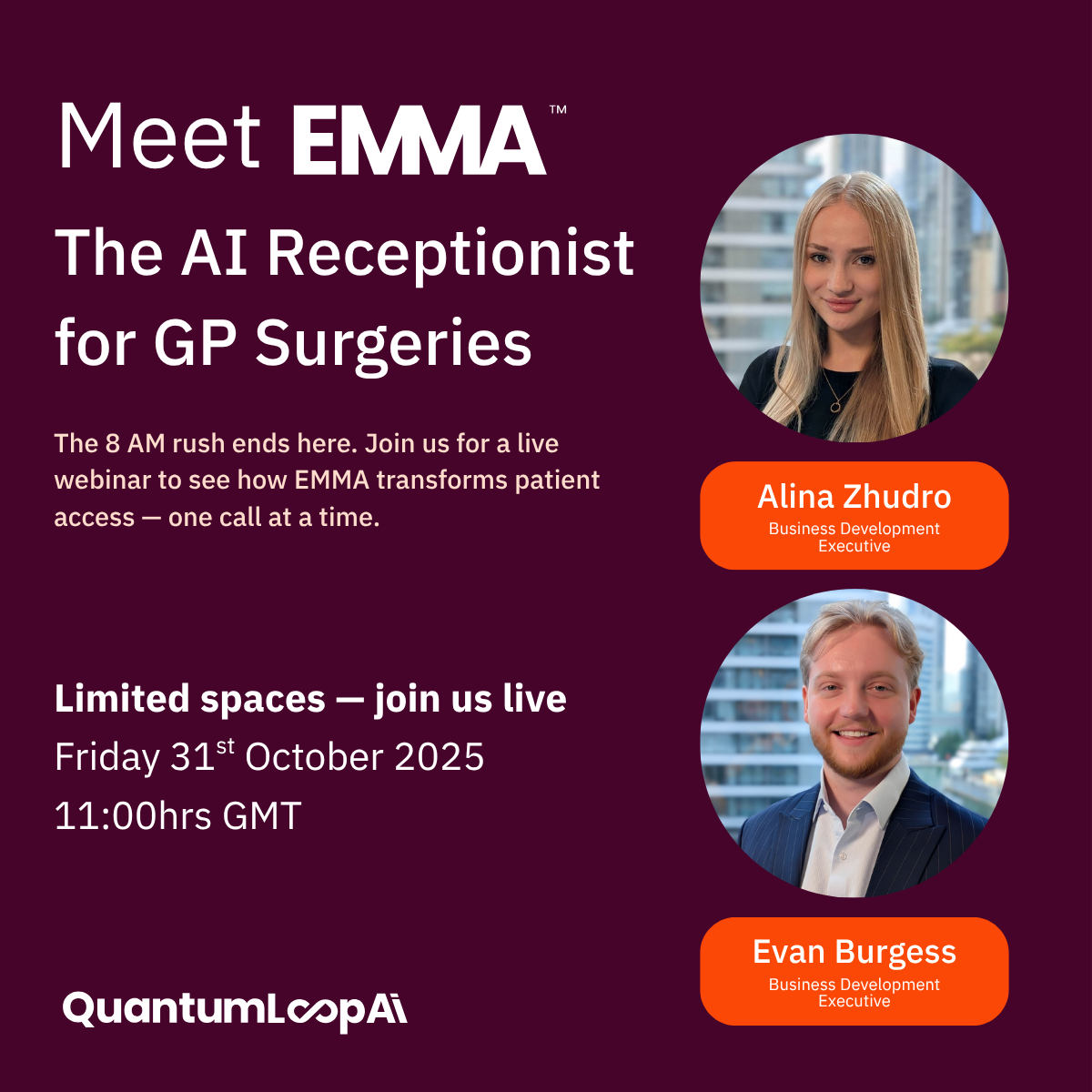 Meet EMMA — The AI Receptionist for GP Surgeries | QuantumLoopAI